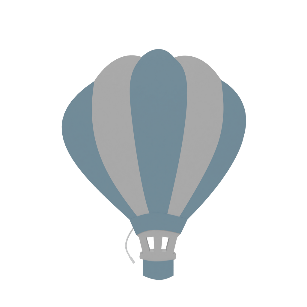 Applique murale chambre bébé air ballon bleu
