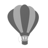 Applique murale chambre bébé air ballon gris