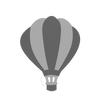 Lampe murale chambre bébé air ballon gris