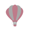 Lampe murale chambre bébé air ballon rose