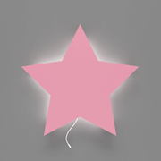 Lampe murale chambre bébé etoile rose