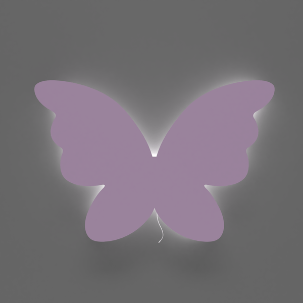 Luminaire murale chambre bébé papillon violet