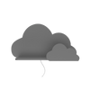 Support murale lumineux pour chambre bébé nuage gris