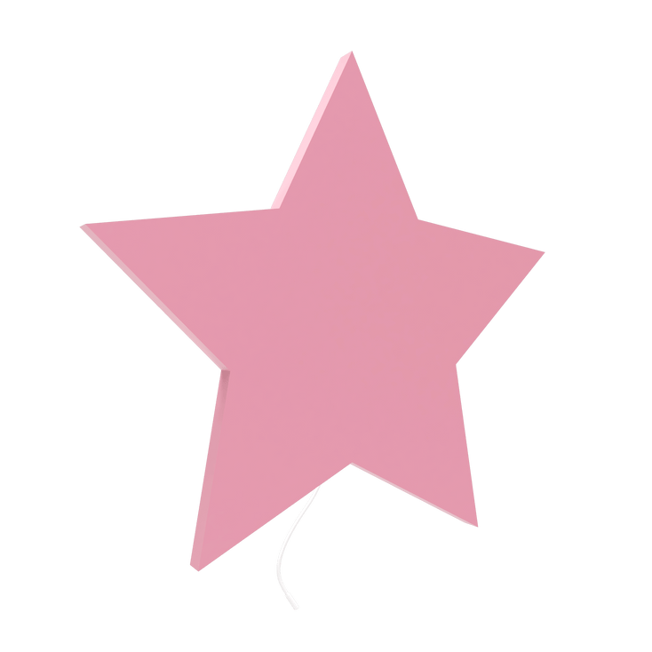 applique murale chambre bébé etoile rose