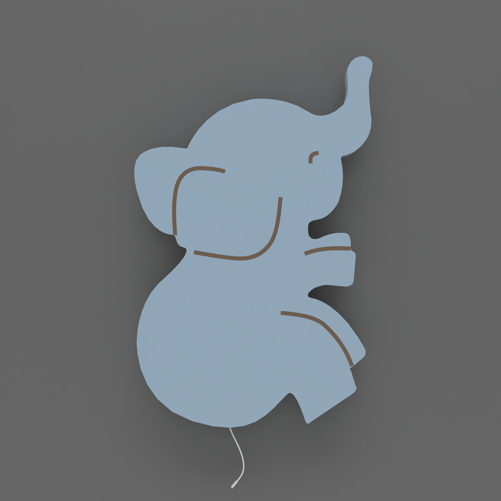 lampe murale chambre bébé éléphant bleu