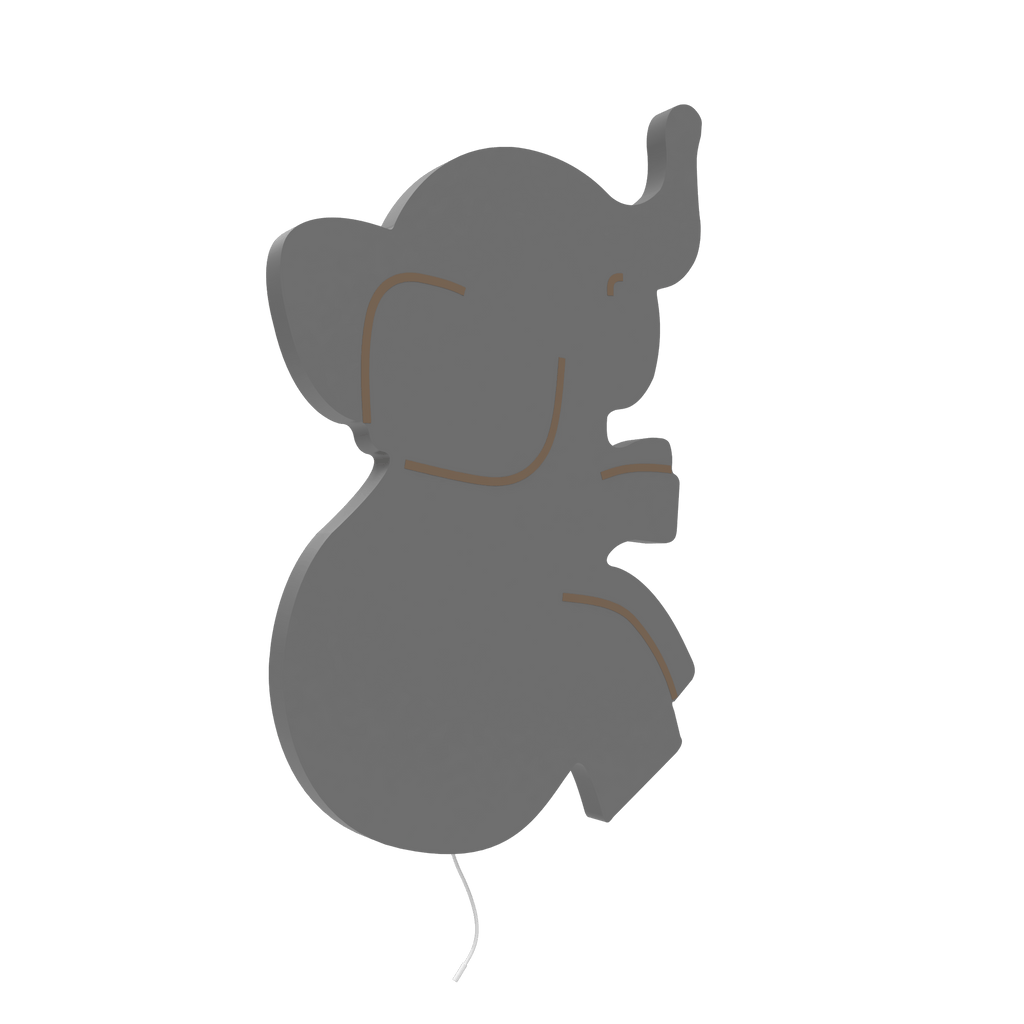 lampe murale chambre bébé elephant gris
