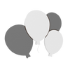 lampe murale chambre bébé quatre ballons Gris