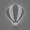 Lampe murale chambre enfant air ballon gris