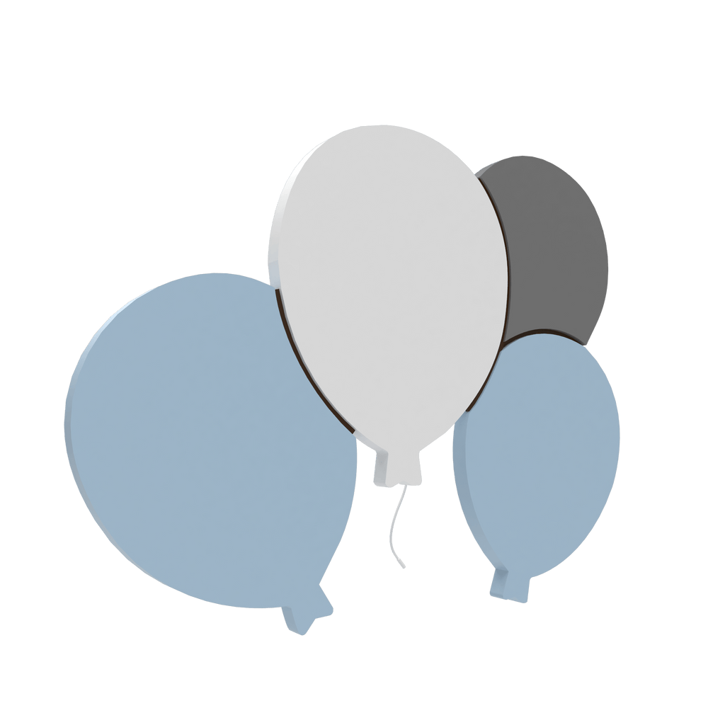 luminaire murale chambre bébé quatre ballons bleu