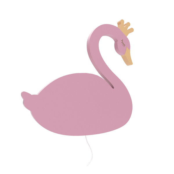 luminaire murale pour chambre bébé cygne rose